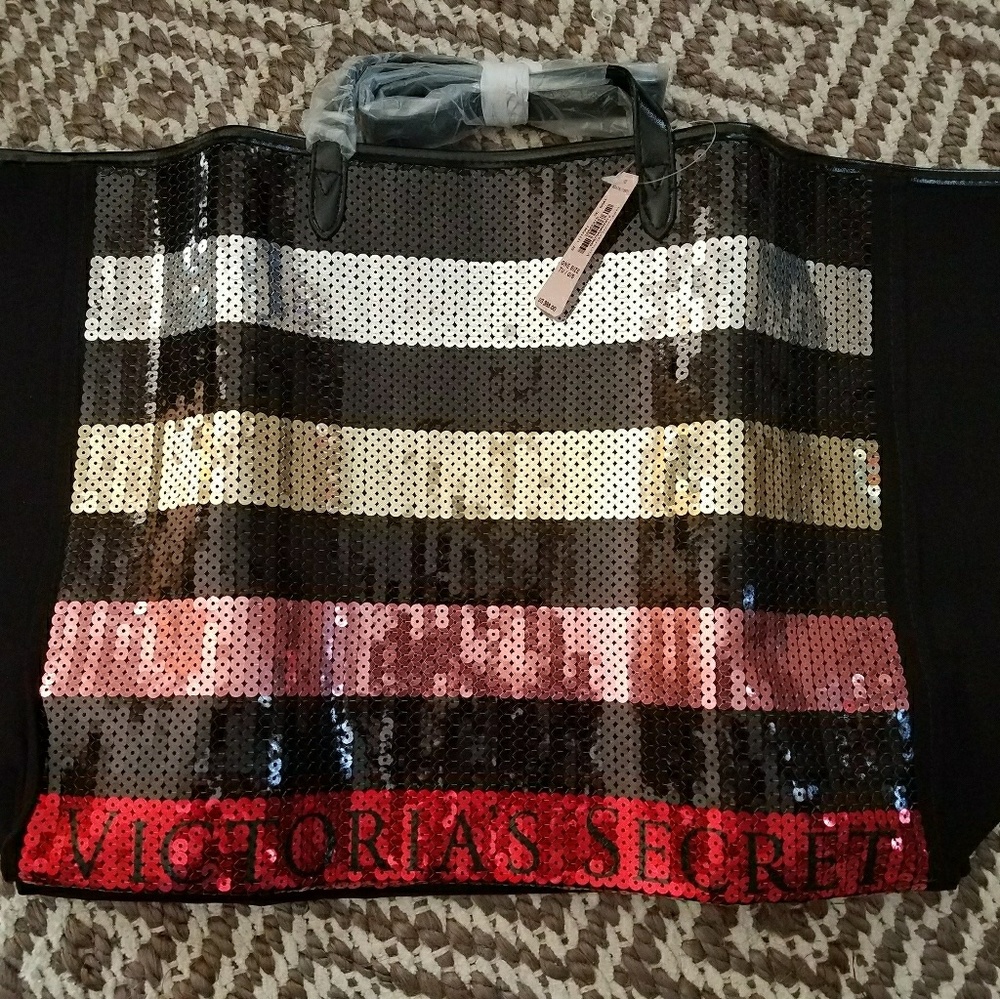 NEW- Victoria Secret Sparkly large tote